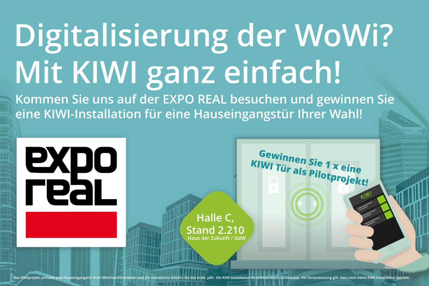 EXPO REAL 2023 Gewinnspiel von KIWI.KI GmbH