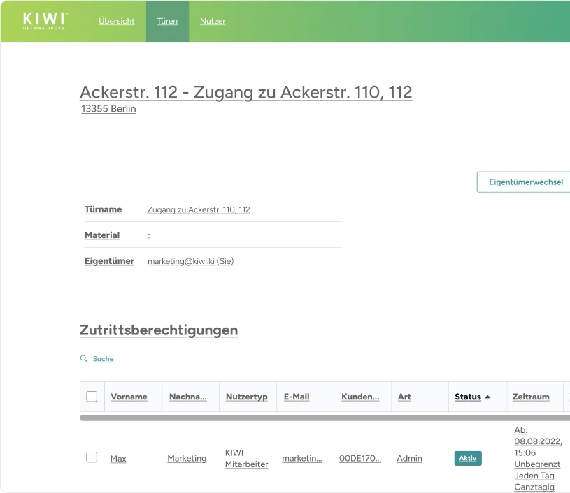 kiwi desktop portal screen